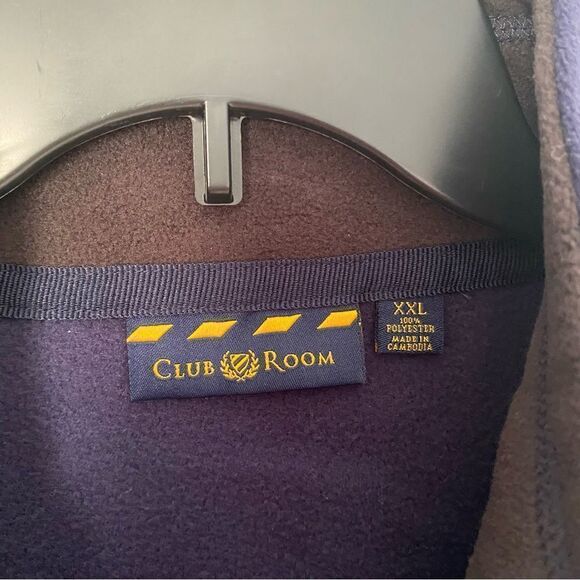 Club Room Men’s Full Zipper Fleece Jacket XXL Blue - Picture 2 of 3